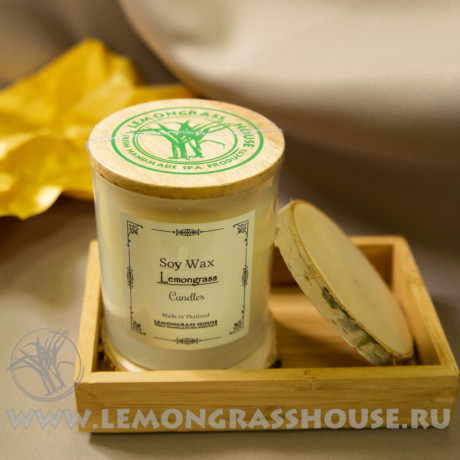 Аромасвеча соевая, размер L (с деревянной крышкой)