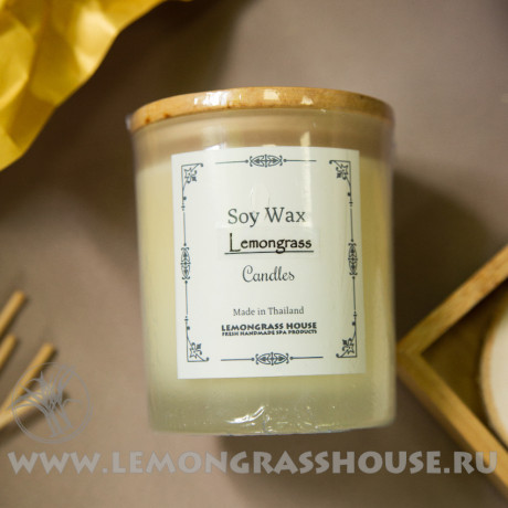 Аромасвеча соевая, размер L (с деревянной крышкой)