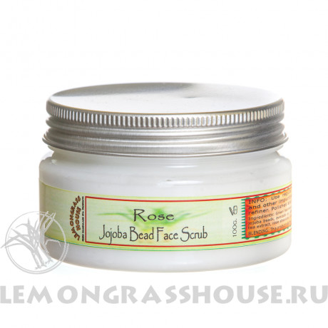 Скраб для лица с гранулами жожоба «Роза»