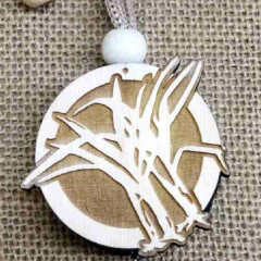 Ароматизатор для авто, дома, бани. Натуральный - Дерево / войлок.