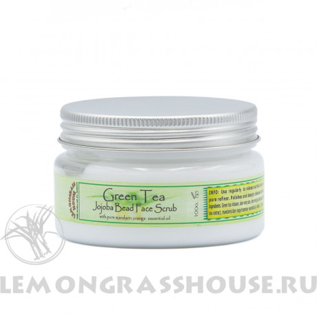 Скраб для лица с гранулами жожоба «Зеленый чай»