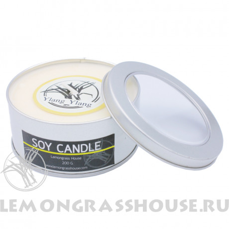 Свеча соевая ароматическая в алюминиевой банке