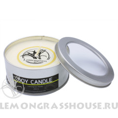Свеча соевая ароматическая в алюминиевой банке